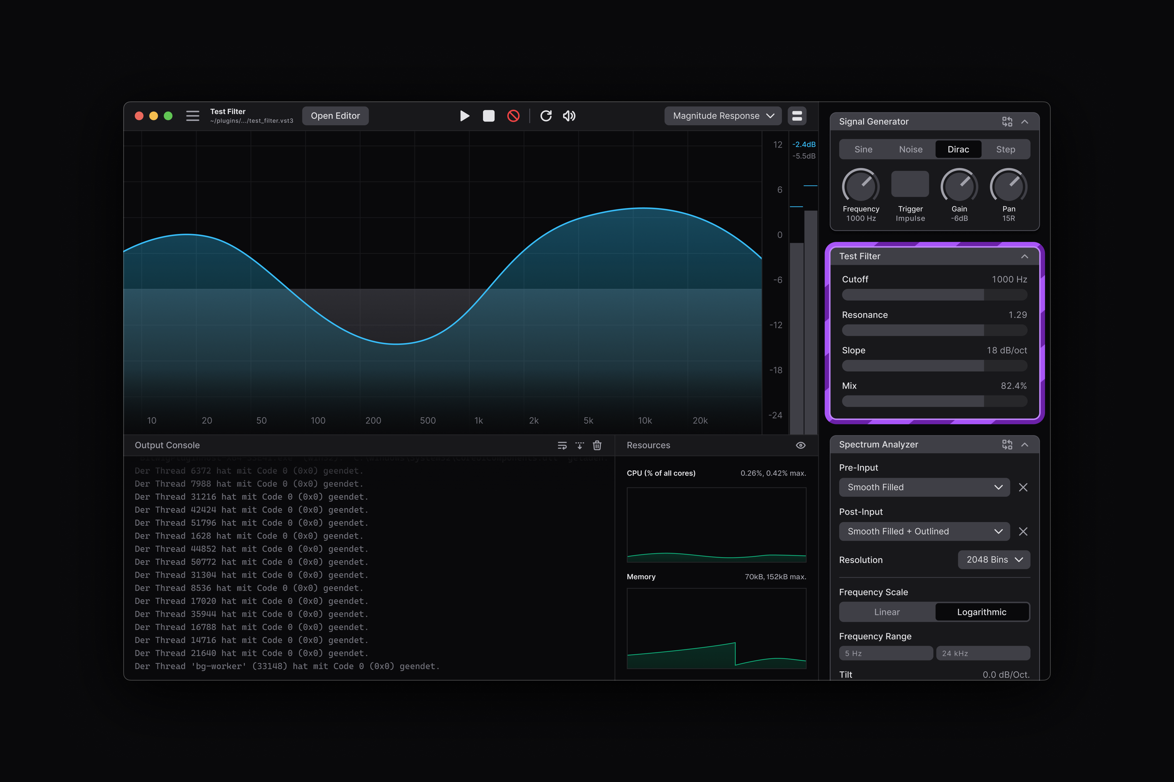 High resolution version of image labeled "UI concept of a plug-in debug host"